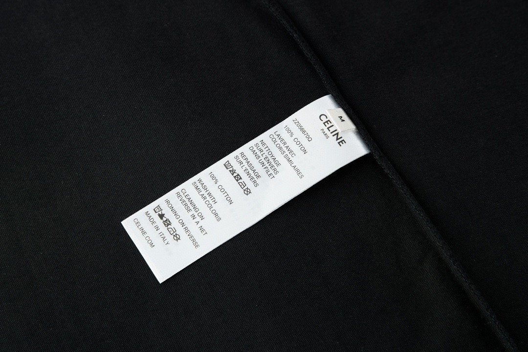 CELINE 赛琳 字母logo印花 短袖 T恤 圆领 夏款 黑色 2X51I671Q-38BR