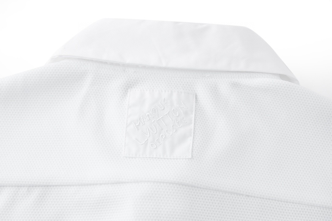 LOUIS VUITTON 路易威登 菲董 水钻字母logo Polo衫 短袖 圆领 上衣 夏款 白色 