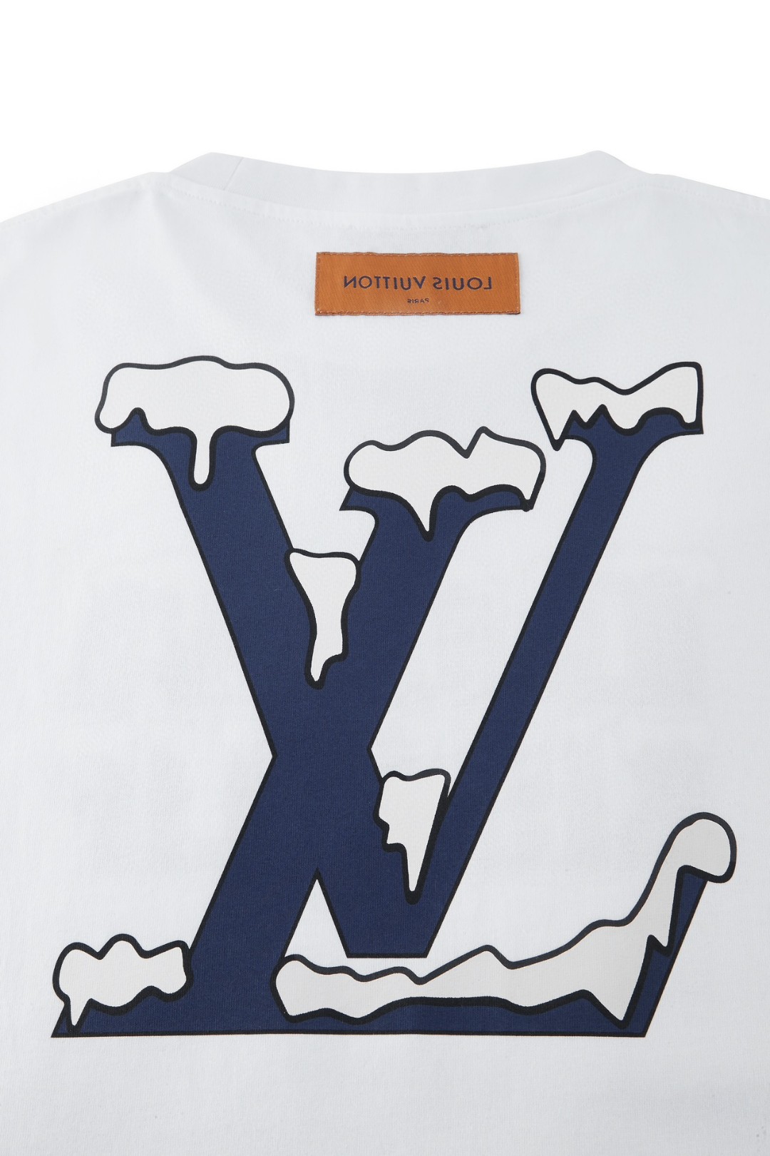 LOUIS VUITTON 路易威登 积雪字母logo 短袖 圆领 T 恤 上衣 夏款 白色 1AB74Y