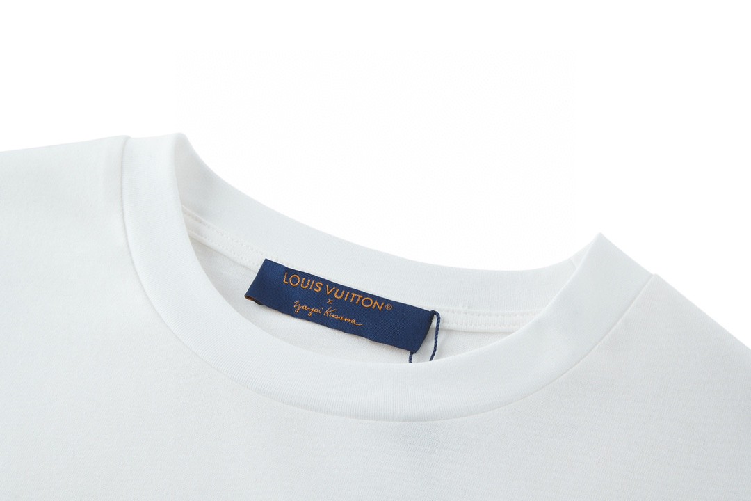 LOUIS VUITTON 草间弥生 Yayoi Kusama SS23 Logo 南瓜印花 短袖 圆领 T 恤 上衣 夏款 白色 1AB74Y