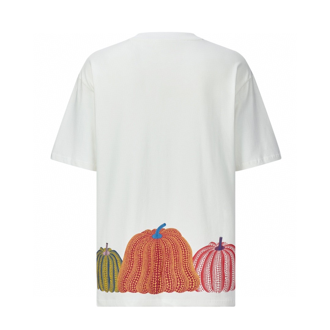 LOUIS VUITTON 草间弥生 Yayoi Kusama SS23 Logo 南瓜印花 短袖 圆领 T 恤 上衣 夏款 白色 1AB74Y