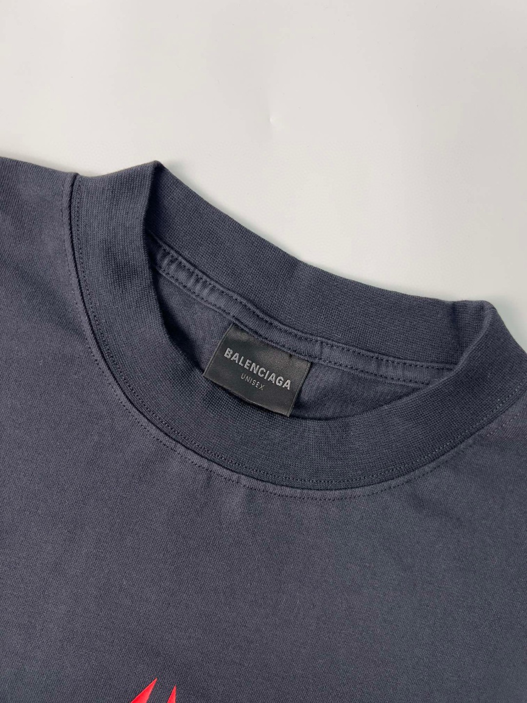 Balenciaga 巴黎世家 异性BB图案印花 圆领 短袖 T恤 夏季 黑色 764235TPVI21568