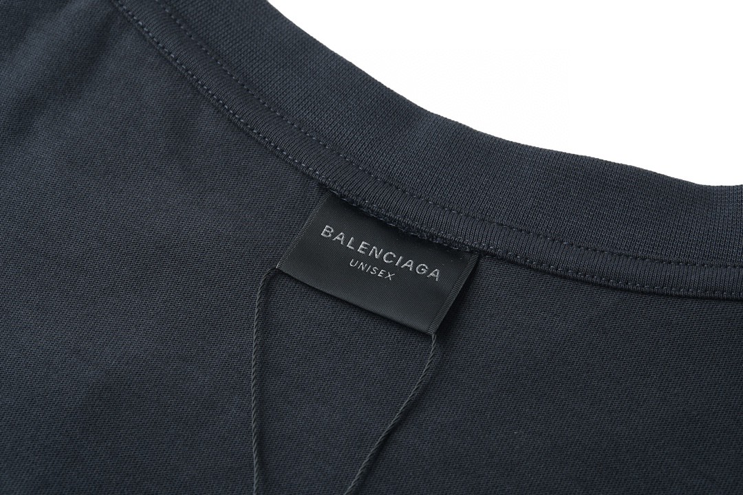 Balenciaga 巴黎世家 火焰图腾 圆领 短袖 T恤 夏季 黑色 739028TPVM81568