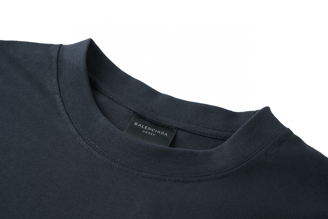 Balenciaga 巴黎世家 火焰图腾 圆领 短袖 T恤 夏季 黑色 739028TPVM81568