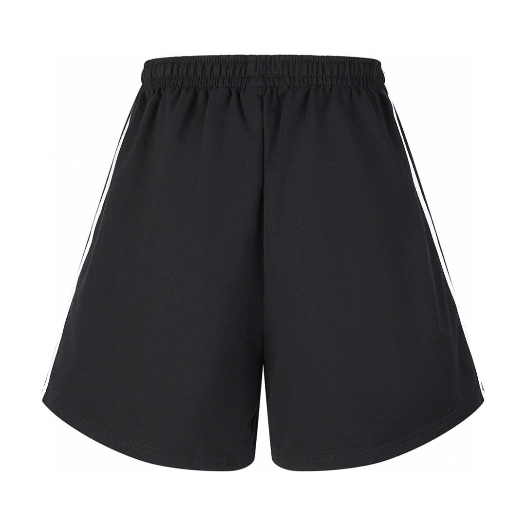 Balenciaga 巴黎世家 三叶草 联名款 短裤 黑色 五分裤 休闲裤 运动裤 夏季 黑色