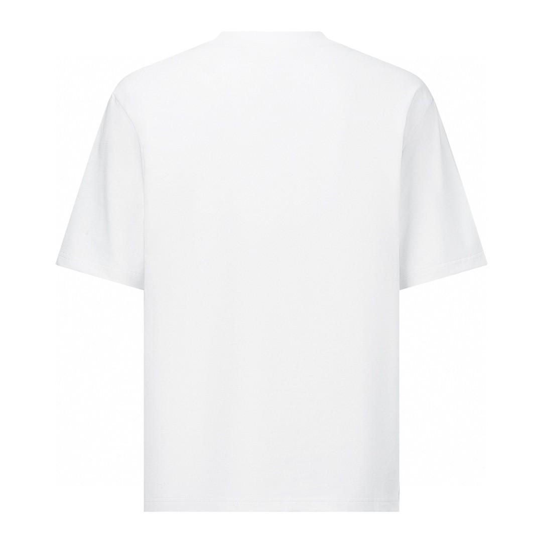 PRADA 普拉达 纯色徽标口袋 圆领 短袖 T恤 白色