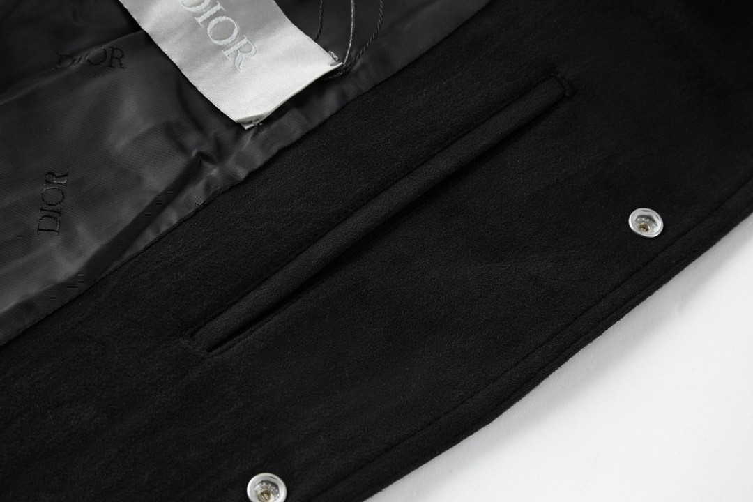 DIOR 迪奥 纯色织带麂皮 夹克 外套 长袖 秋冬款 黑色 