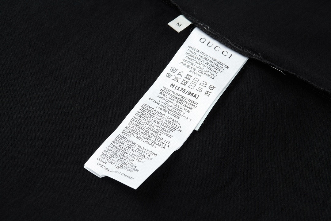 GUCCI 古驰 字母logo腰带造型印花 短袖 T恤 圆领 套头 夏季 黑色 440103-X3F05-1508