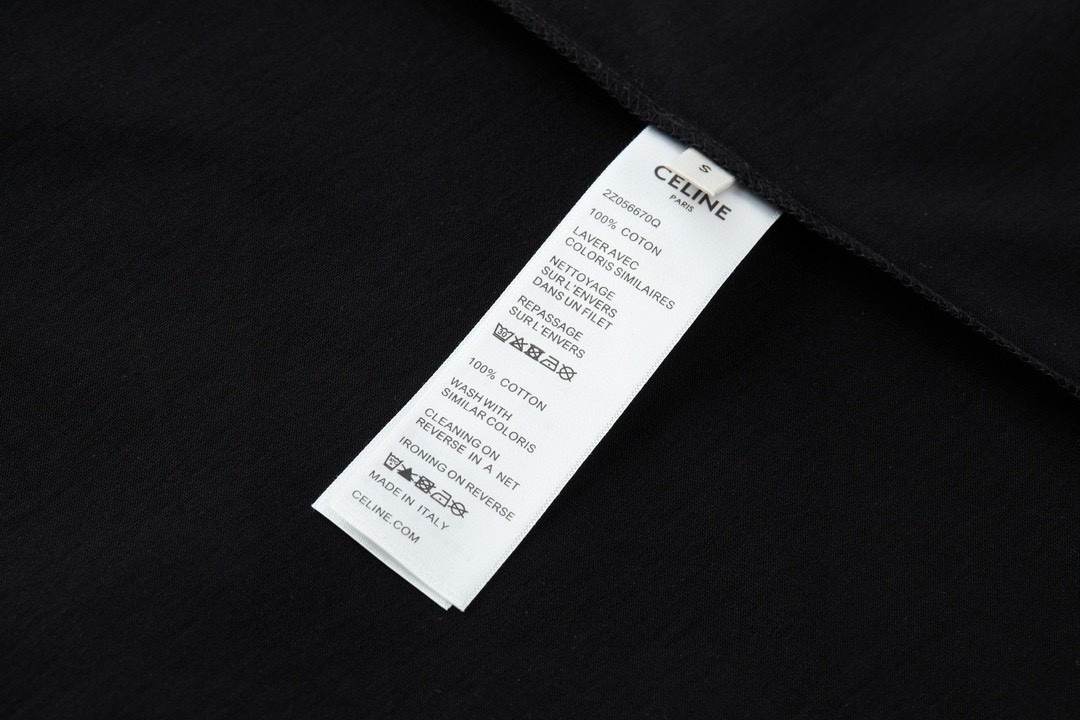 CELINE 赛琳 字母logo印花 短袖 T恤 圆领 夏款 黑色 2X60L671Q-38YG