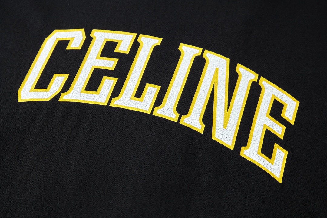 CELINE 赛琳 字母logo印花 短袖 T恤 圆领 夏款 黑色 2X60L671Q-38YG