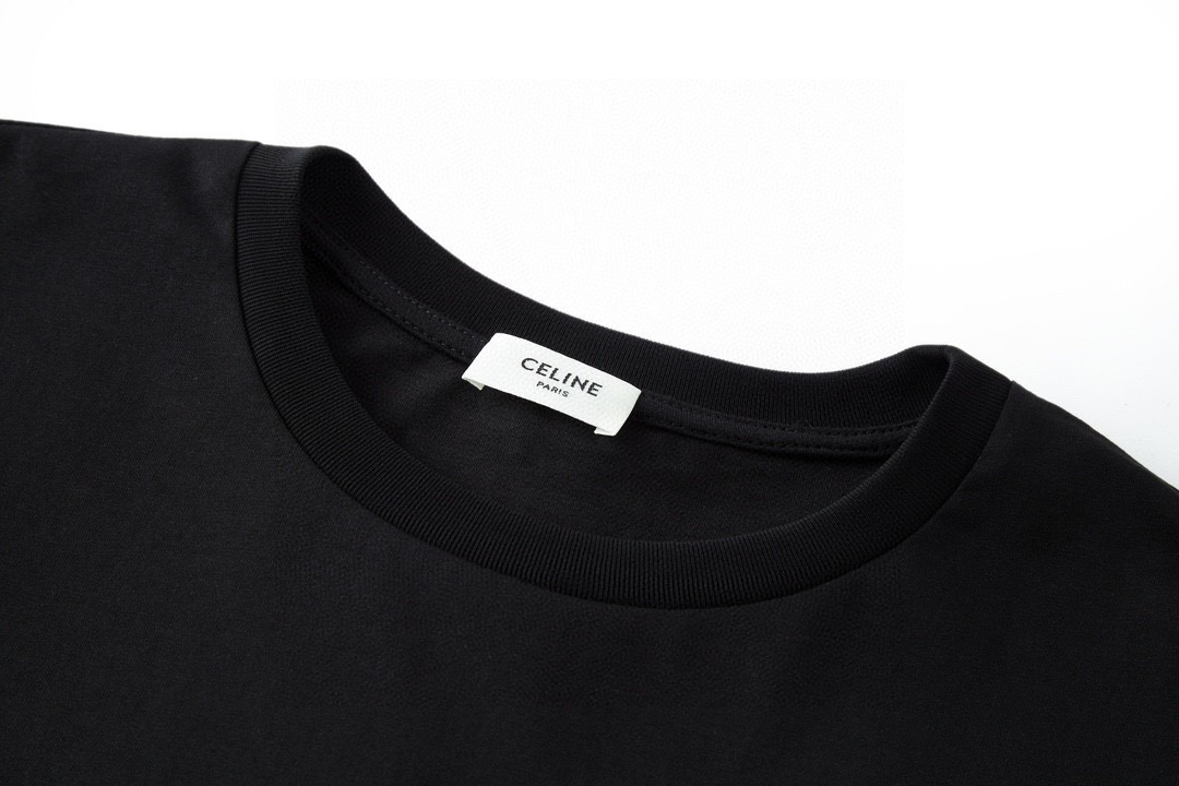 CELINE 赛琳 字母logo印花 短袖 T恤 圆领 夏款 黑色 2X60L671Q-38YG