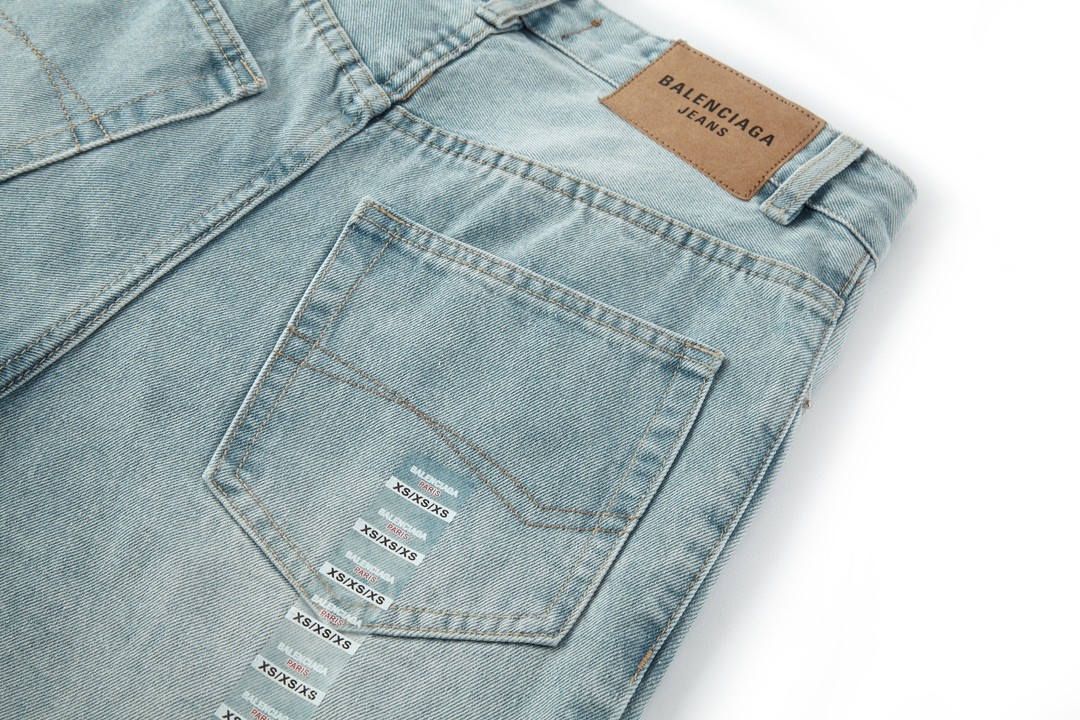 Balenciaga 巴黎世家 纯色牛仔裤 长裤 蓝色