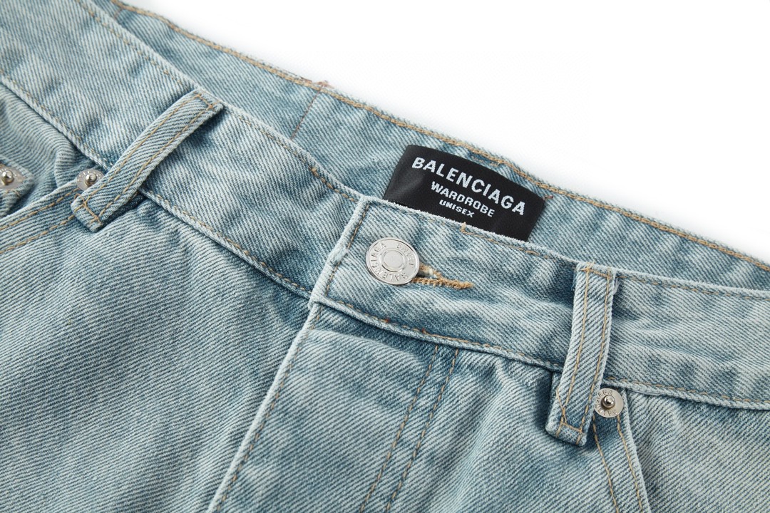 Balenciaga 巴黎世家 纯色牛仔裤 长裤 蓝色