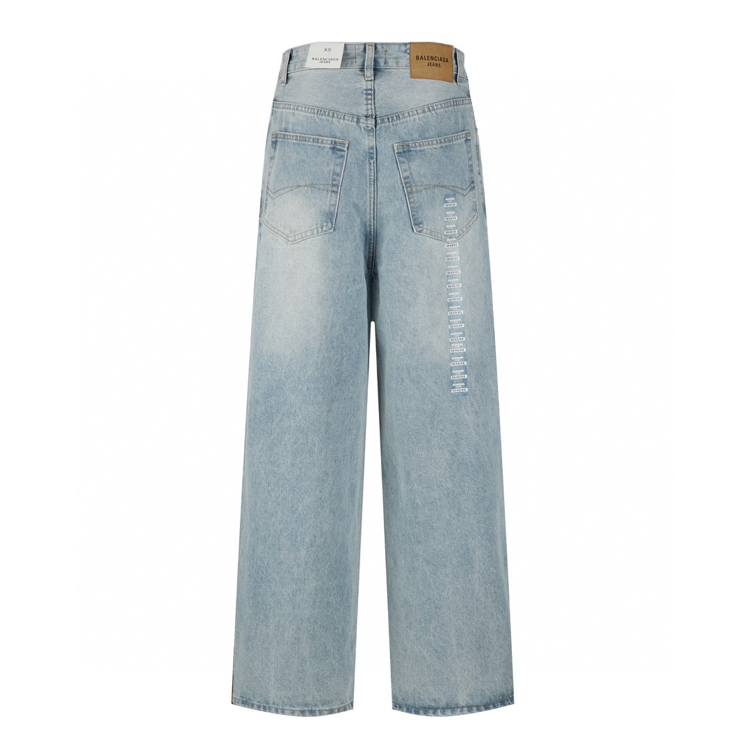 Balenciaga 巴黎世家 纯色牛仔裤 长裤 蓝色