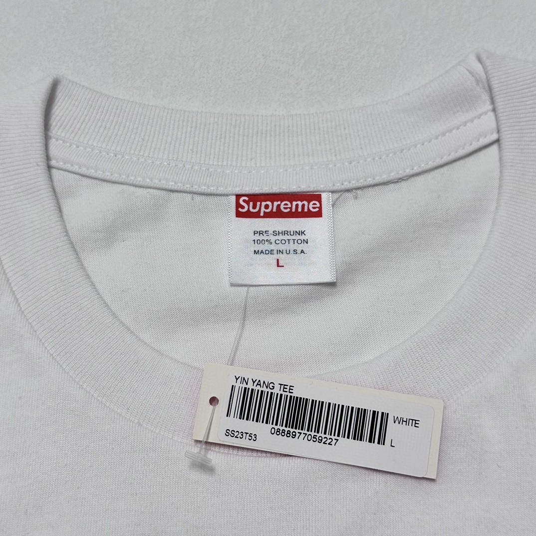 Supreme FW23 WEEK17 YIN YANG TEE 阴阳八卦印花 短袖 T恤 黑色 白色 SUP-FW23-252