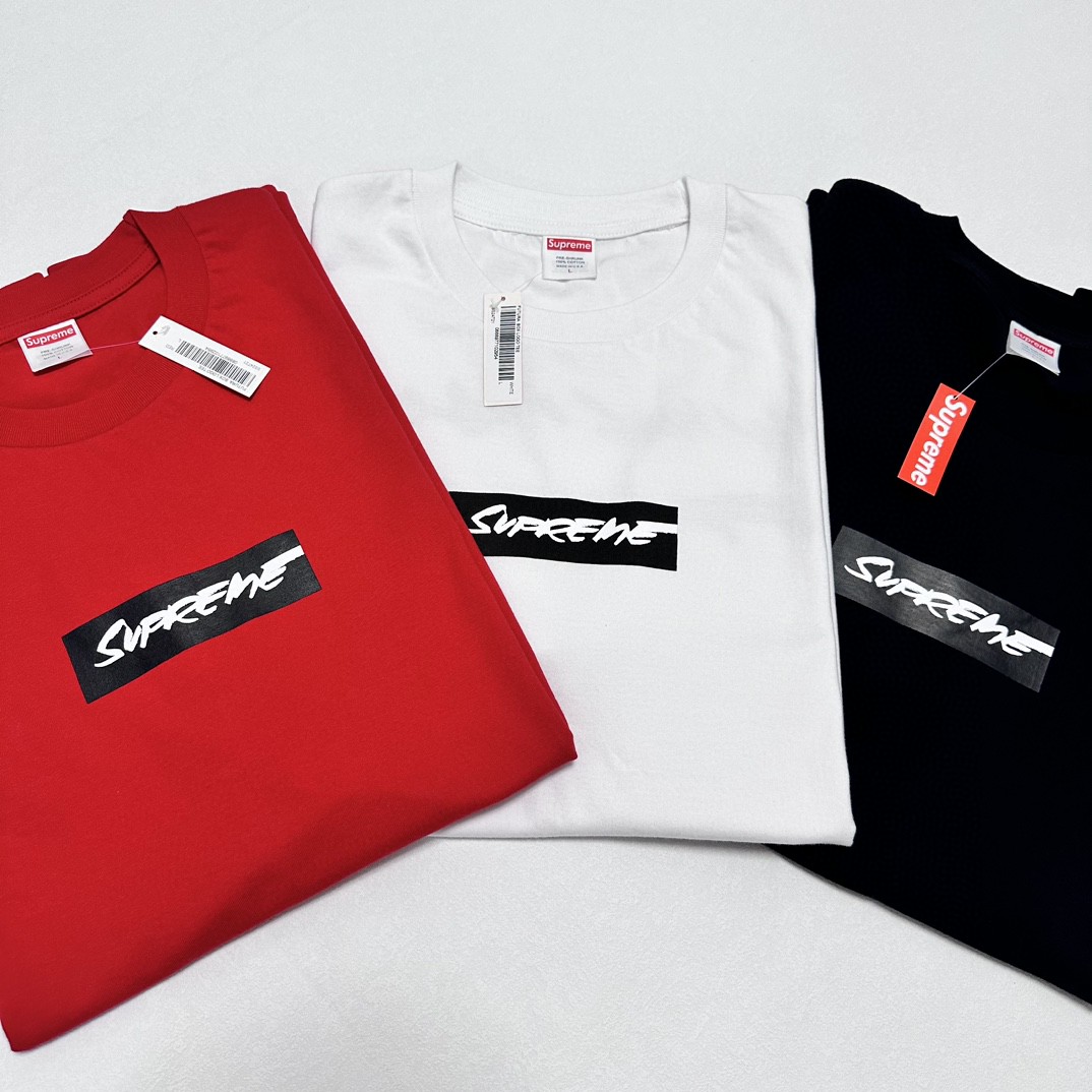 Supreme Futura 联名款 SS24 WEEK1  FUTURA BOX LOGO TEE 字母Logo印花 短袖 T恤 黑色 白色 红色 SUP-SS24-002