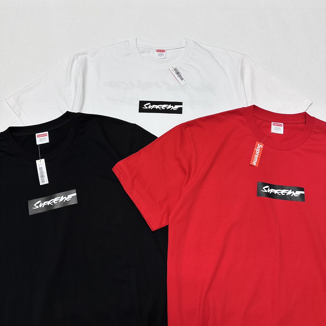 Supreme Futura 联名款 SS24 WEEK1  FUTURA BOX LOGO TEE 字母Logo印花 短袖 T恤 黑色 白色 红色 SUP-SS24-002