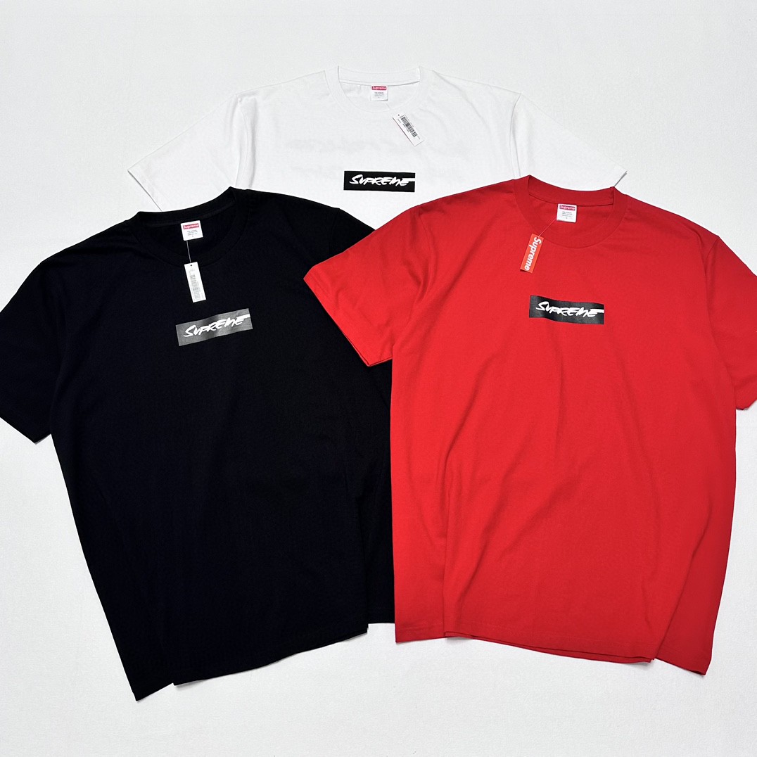 Supreme Futura 联名款 SS24 WEEK1  FUTURA BOX LOGO TEE 字母Logo印花 短袖 T恤 黑色 白色 红色 SUP-SS24-002