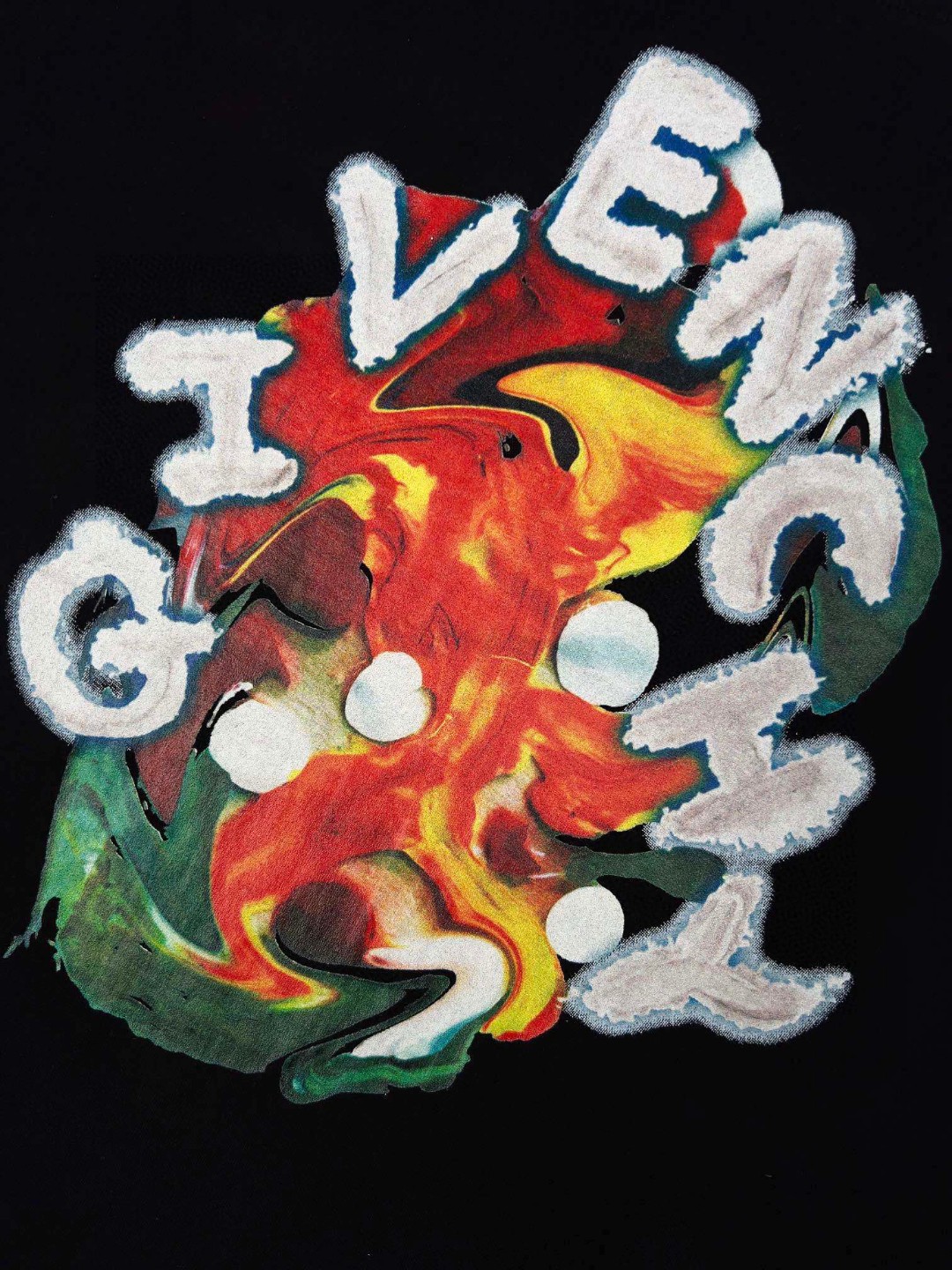 Givenchy 纪梵希字母logo印花 T恤 短袖 套头 夏款 黑色 BM716N3YLW-001