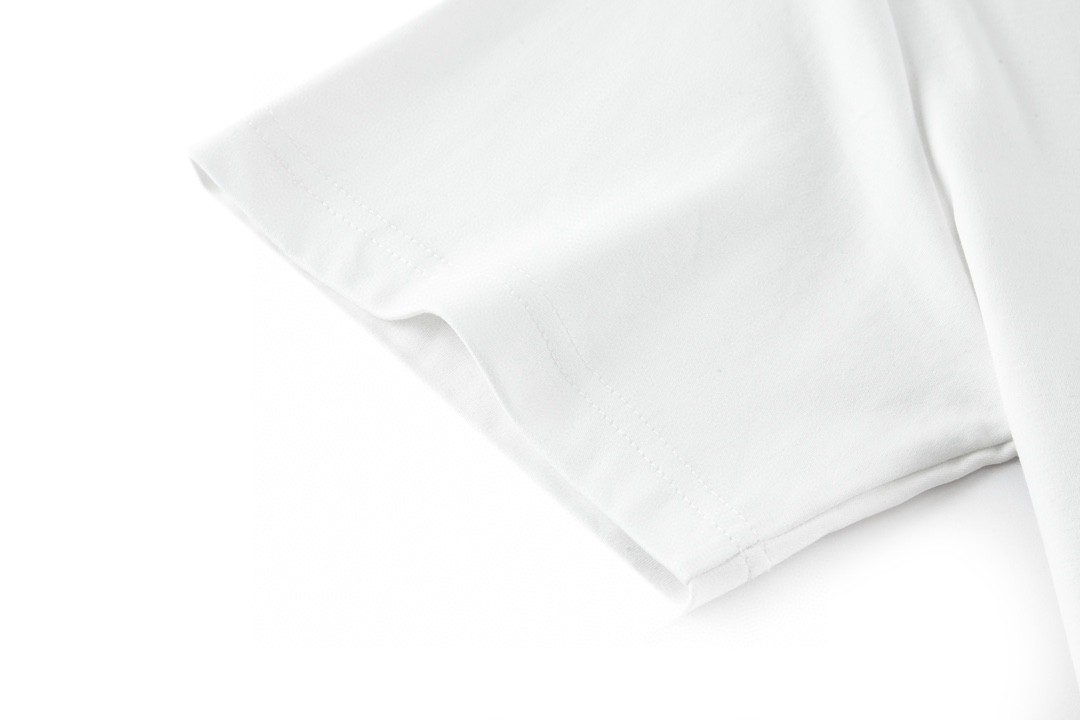 PRADA 普拉达 纯色刺绣字母logo 圆领 短袖 T恤 白色 UJN815S2211052-F0009