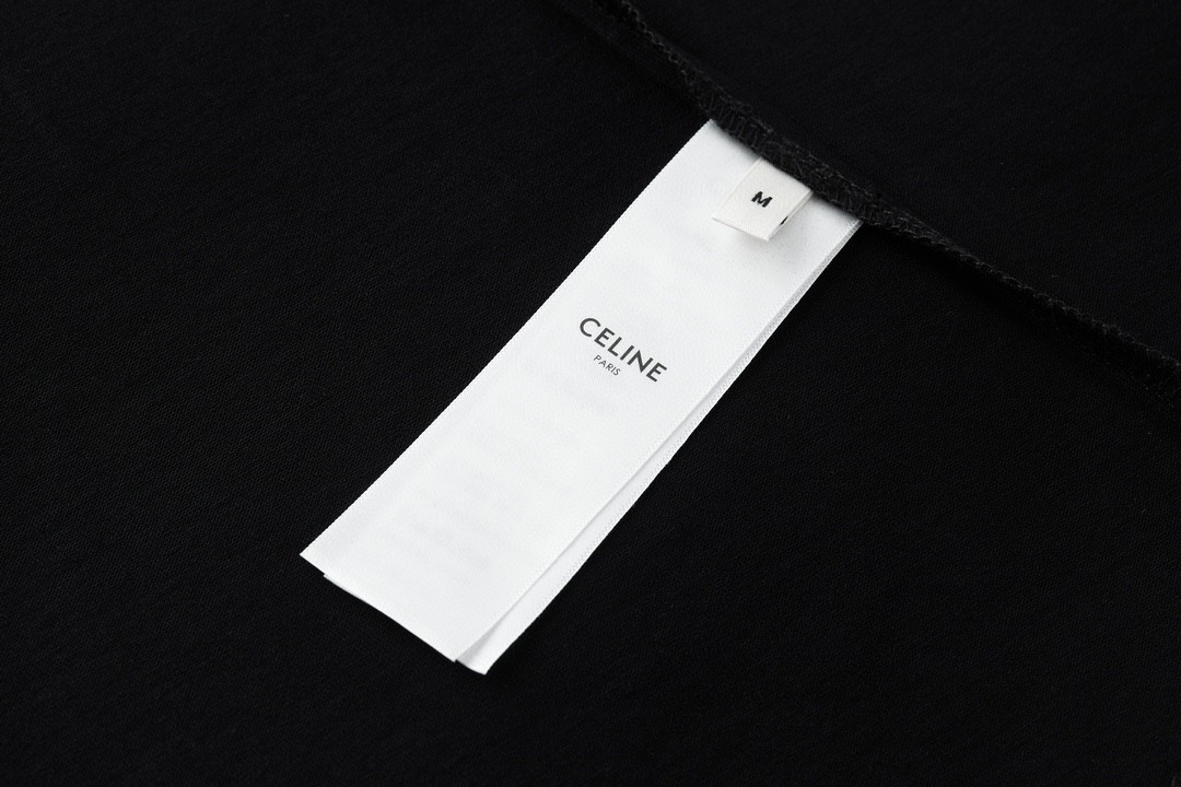 CELINE 赛琳 字母logo印花 短袖 T恤 圆领 夏款 黑色 2X59M671Q-38AW