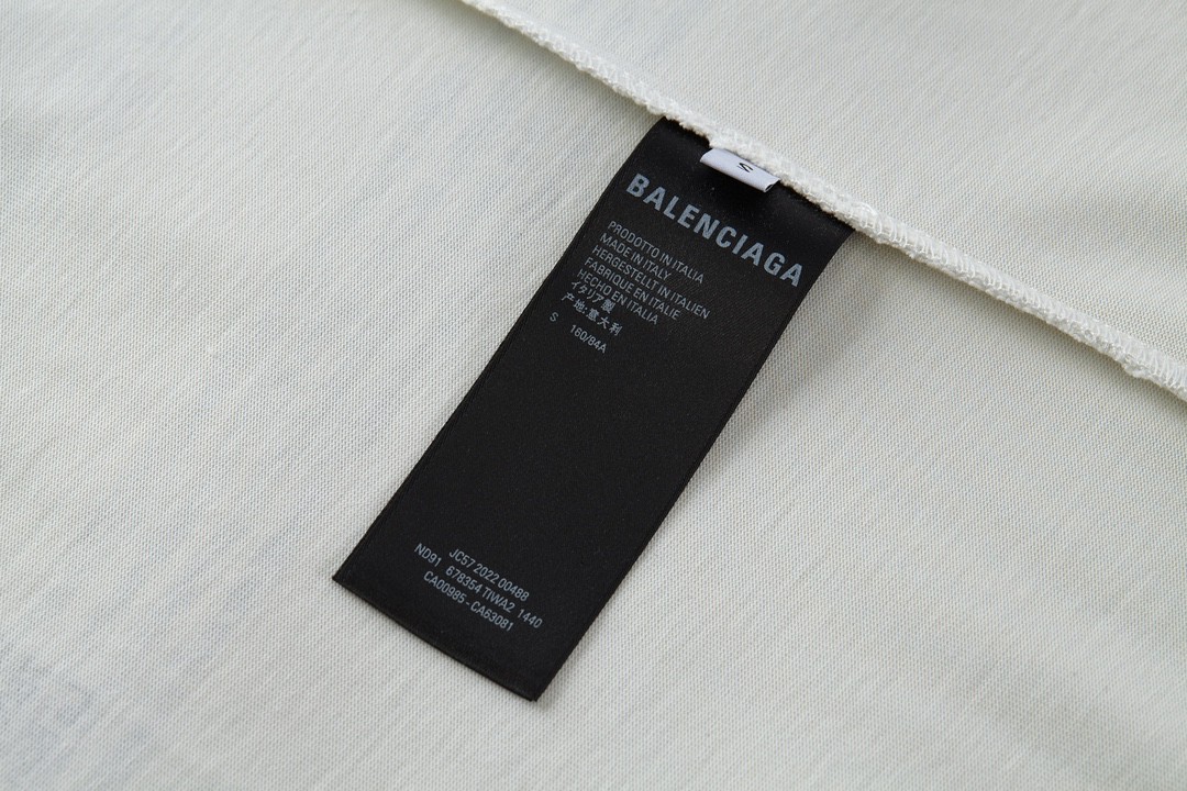 Balenciaga 巴黎世家 环保标语字母logo印花 短袖 T 恤 圆领 夏季 白色 651795TKVF79085