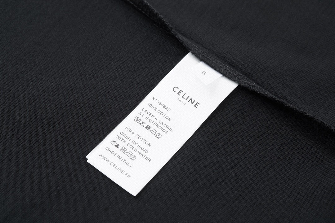CELINE 赛琳 凯旋门大Logo字母印花 短袖 T恤 圆领 夏款 黑色 2X56B671Q-38AW