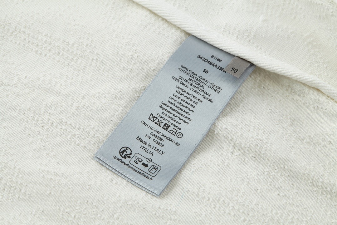 DIOR 迪奥 纯色菱形格提花 夹克 外套 长袖 秋冬款 白色 343D494A336X-C000