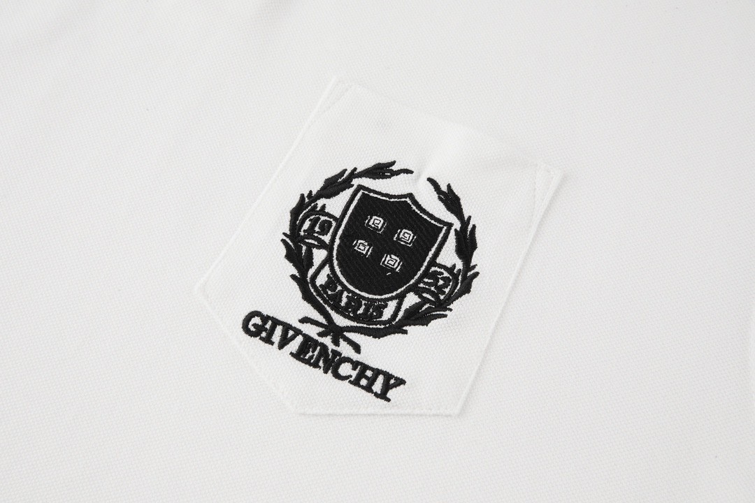 Givenchy 纪梵希口袋刺绣Polo衫 T恤 短袖 套头 夏款 白色
