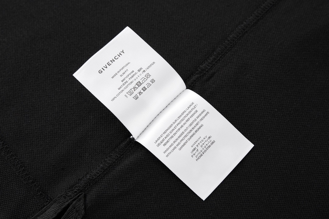 Givenchy 纪梵希口袋刺绣Polo衫 T恤 短袖 套头 夏款 黑色 