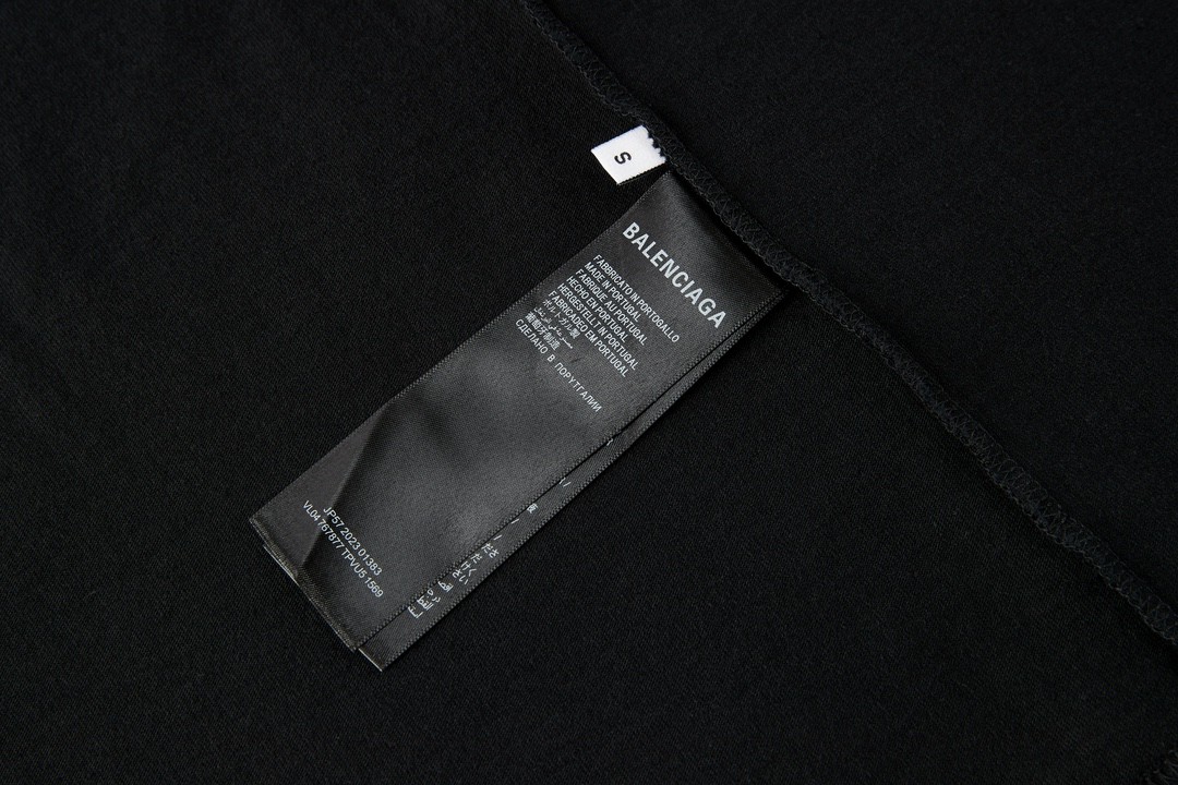 Balenciaga 巴黎世家 Planet 字母logo印花短袖 T 恤 圆领 夏季 黑色 