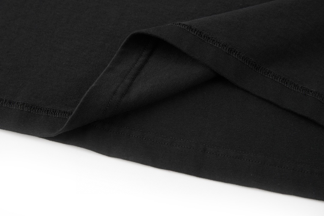 Balenciaga 巴黎世家 双环字母logo印花短袖 T 恤 圆领 夏季 黑色 787358TQVJ41569