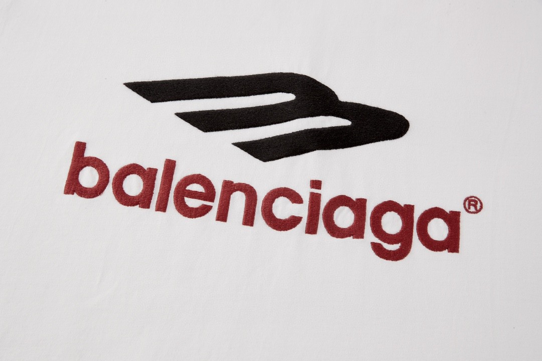 Balenciaga 巴黎世家 前后拼接字母logo印花短袖 T 恤 圆领 夏季 白色 