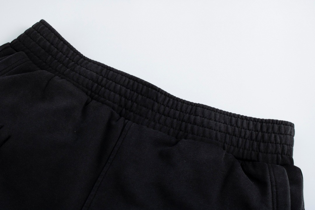 Givenchy 纪梵希 假两件破洞短裤 休闲裤 运动裤 黑色 