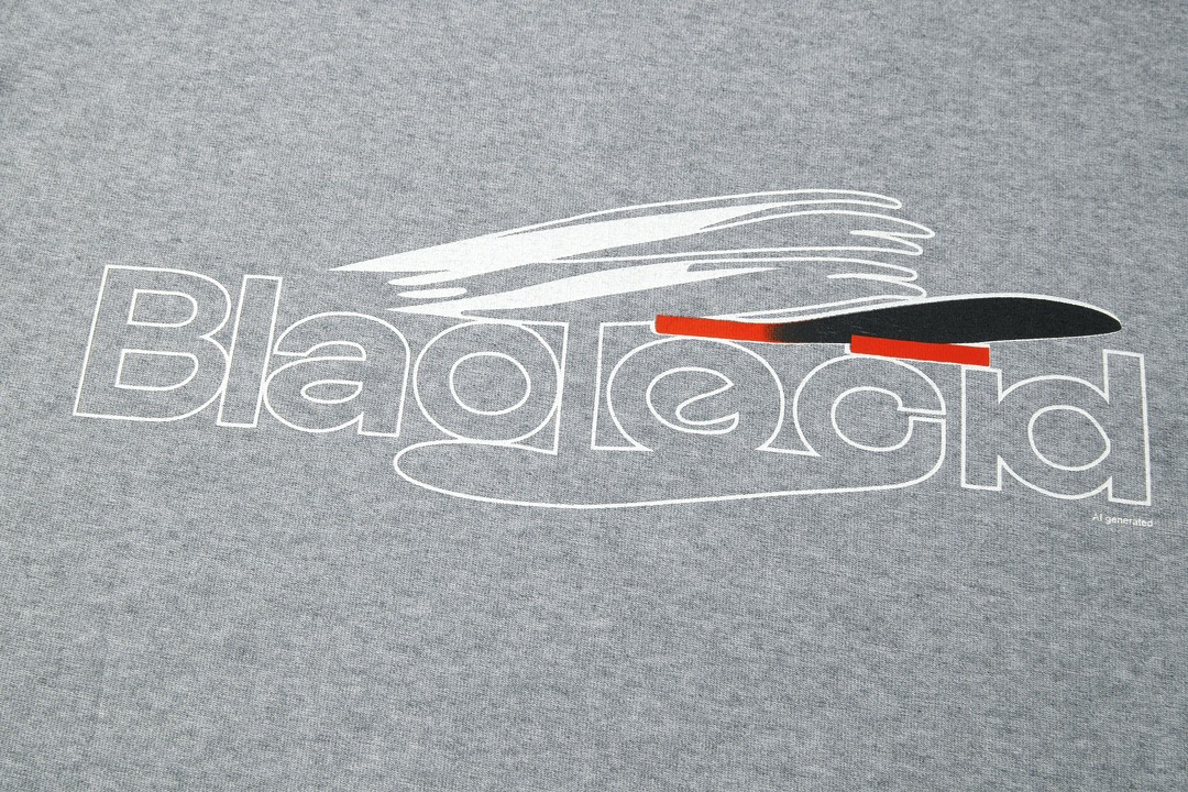 Balenciaga 巴黎世家 字母logo印花短袖 T 恤 圆领 夏季 灰色 787358TQVG11380