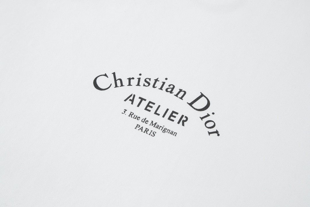 DIOR 迪奥 纯色字母Logo印花 圆领 T恤 短袖 夏季 白色 863J621I0533-C089