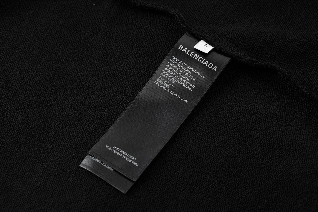 Balenciaga 巴黎世家 曼联球队10号拉链连帽卫衣 外套 长袖 秋冬 黑色 744457TPVS61070