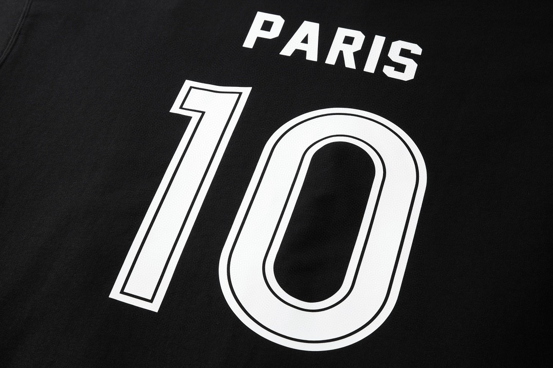 Balenciaga 巴黎世家 曼联球队10号拉链连帽卫衣 外套 长袖 秋冬 黑色 744457TPVS61070