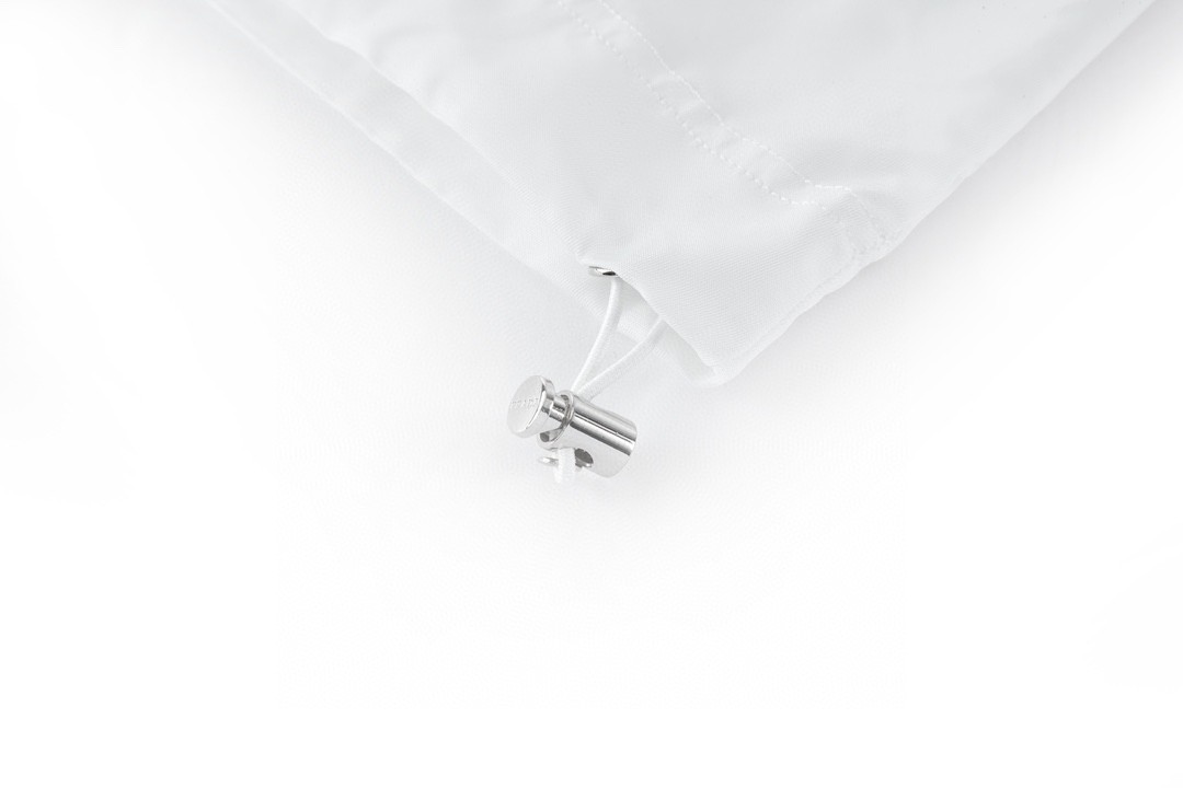 PRADA 普拉达 纯色尼龙拼接 圆领 短袖 T恤 白色 