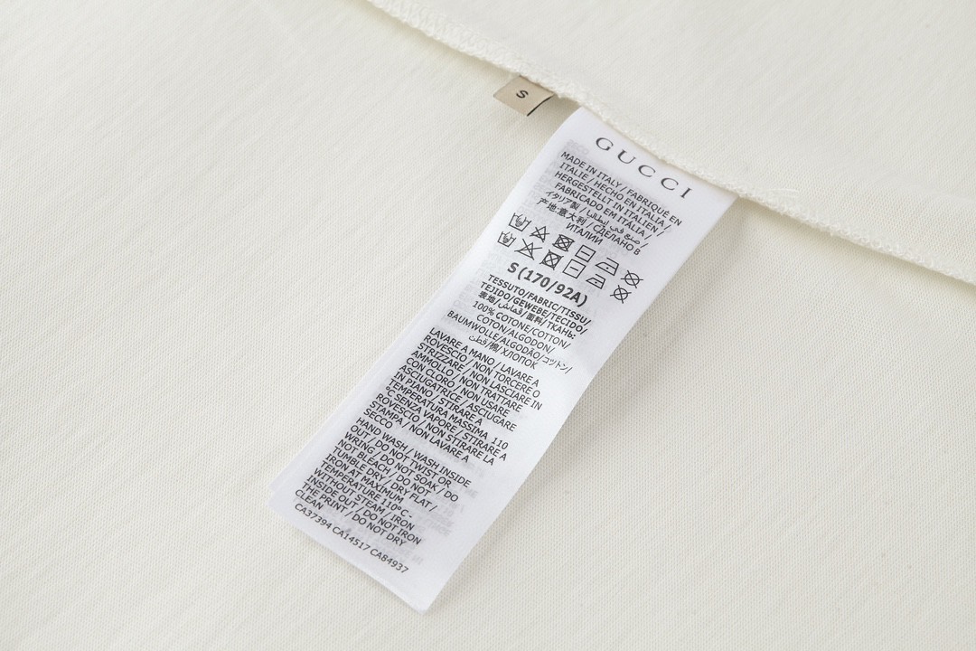 GUCCI 古驰 字母logo印花 短袖 T恤 圆领 套头 夏季 白色