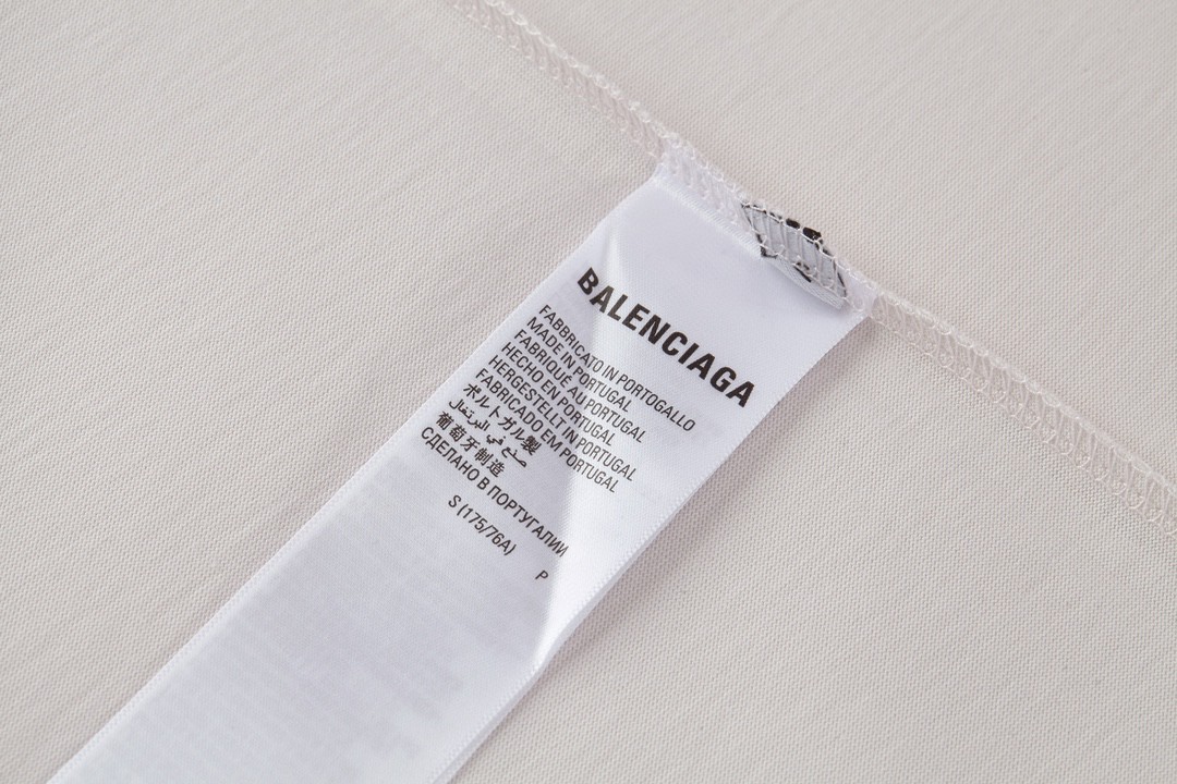 Balenciaga 巴黎世家 封条字母Logo印花 圆领 短袖 T恤 夏季 白色 694576TMVJ60980