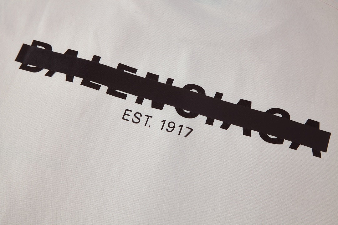 Balenciaga 巴黎世家 封条字母Logo印花 圆领 短袖 T恤 夏季 白色 694576TMVJ60980