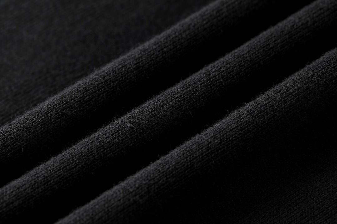 LOUIS VUITTON 路易威登 字母袖毛织短袖 圆领 T 恤 上衣 夏款 黑色