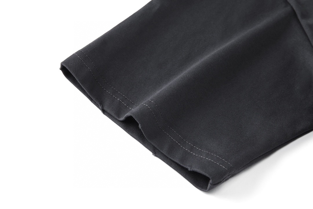 Balenciaga 巴黎世家 裂纹字母Logo印花 圆领 短袖 T恤 夏季 黑色