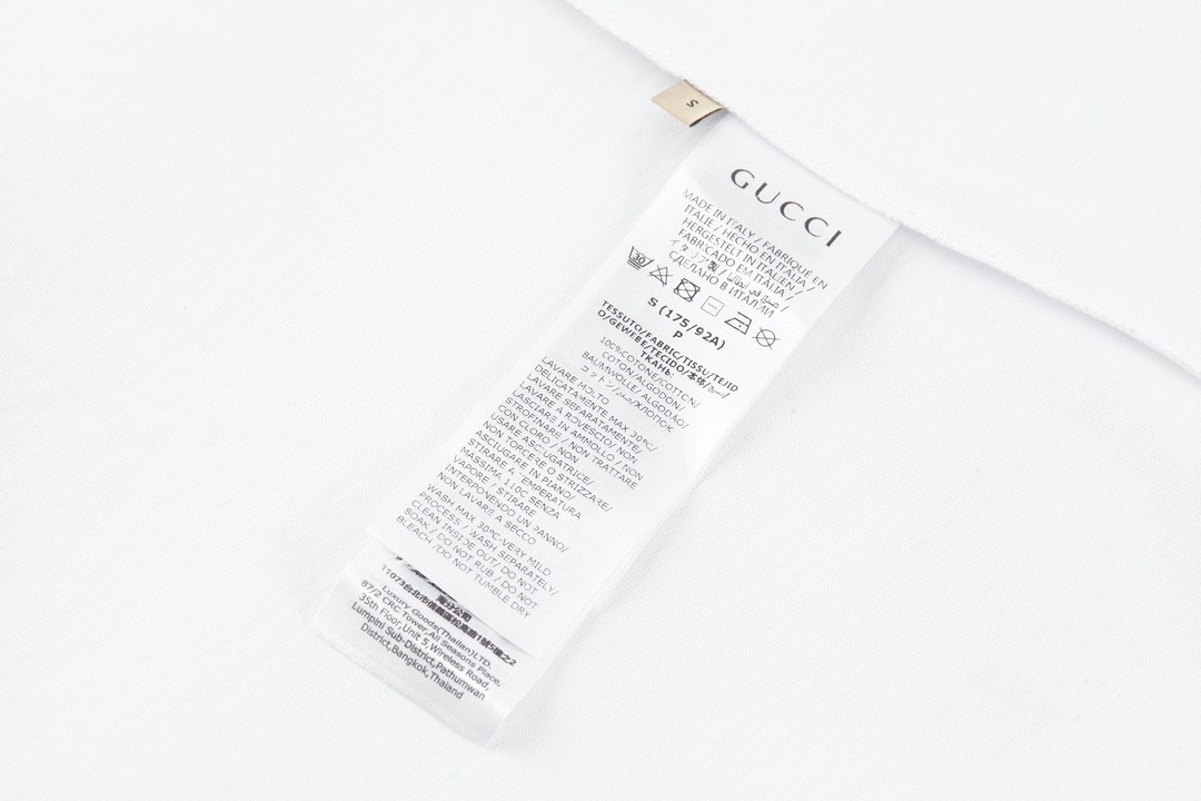 GUCCI 古驰 红漆 字母logo印花 短袖 T恤 圆领 套头 夏季 白色 785345-XJGKJ-9541