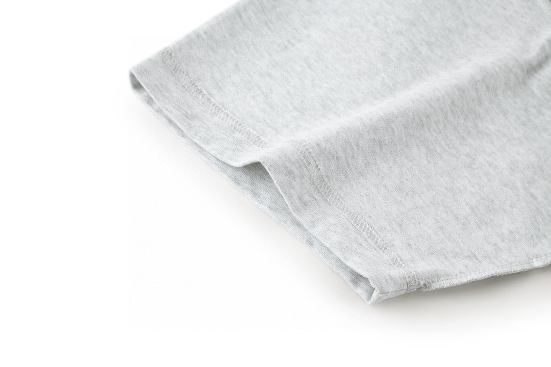 Balenciaga 巴黎世家 双环字母logo印花短袖 T 恤 圆领 夏季 灰白色 787358TQVU52569