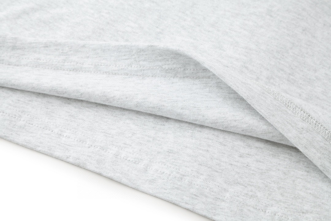 Balenciaga 巴黎世家 双环字母logo印花短袖 T 恤 圆领 夏季 灰白色 787358TQVU52569