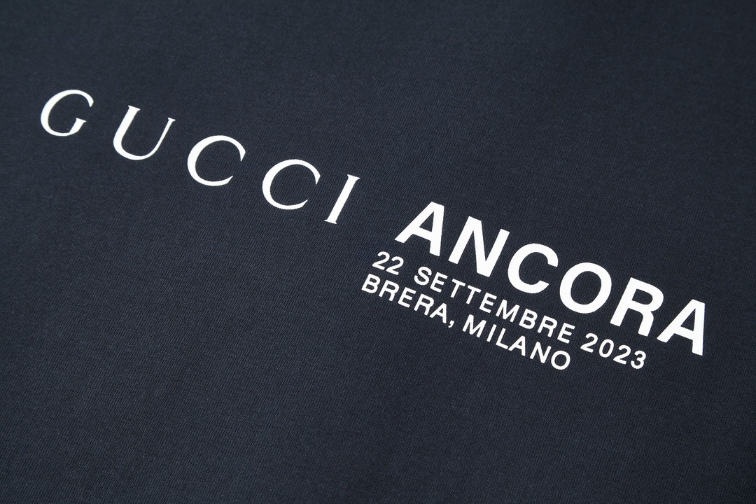 GUCCI 古驰 字母logo印花 短袖 T恤 圆领 套头 夏季 黑色 