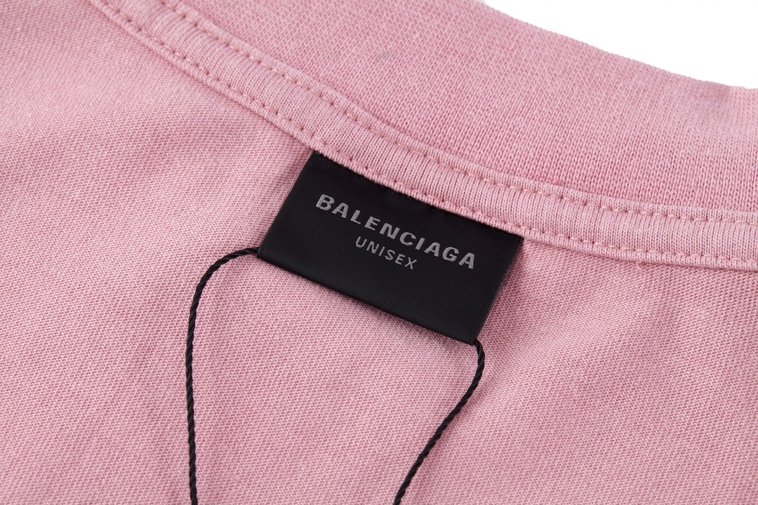 Balenciaga 巴黎世家 巴黎铁塔夜景 圆领 短袖 T恤 夏季 粉色 739028TQVO15905