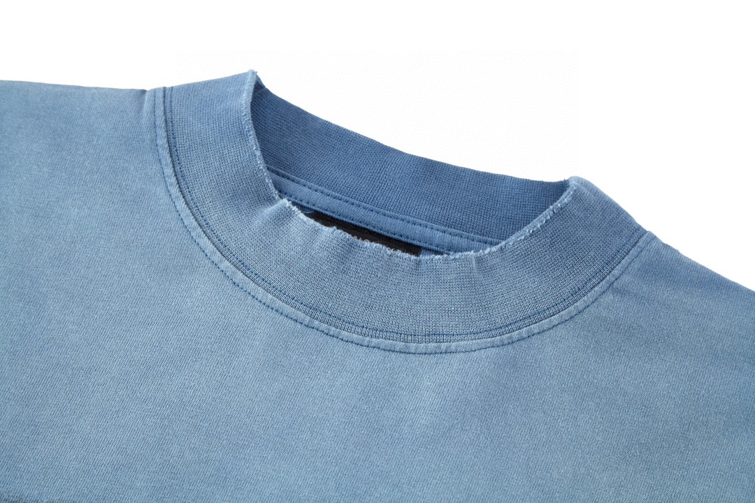 Balenciaga 巴黎世家 巴黎铁塔夜景 圆领 短袖 T恤 夏季 蓝色 739028TQVO14530